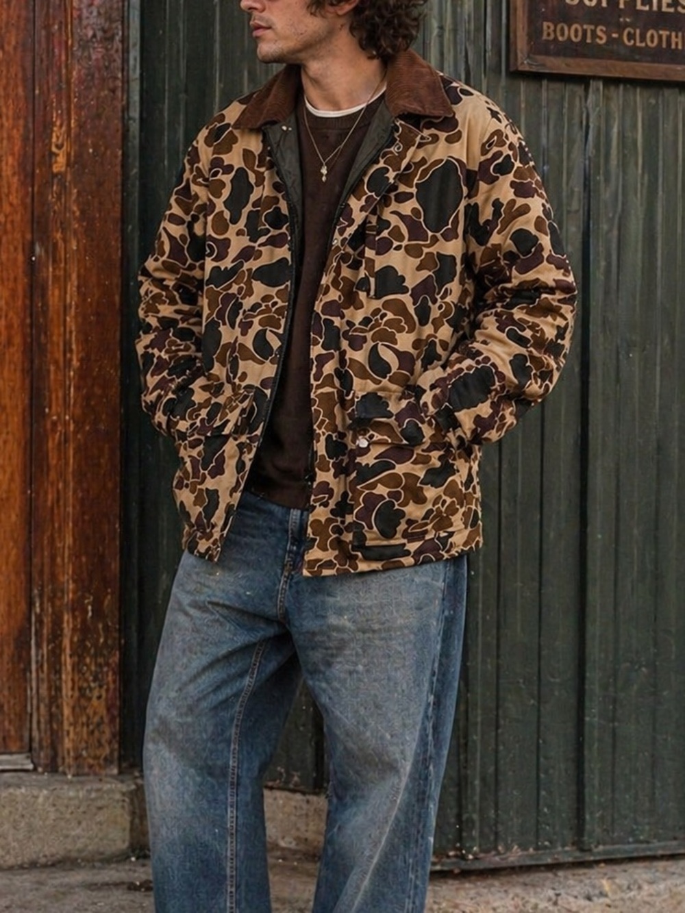 Vintage Walls Blizzard-Pruf Duck Camo Hunting Jacket USA Insulated Field Coat M